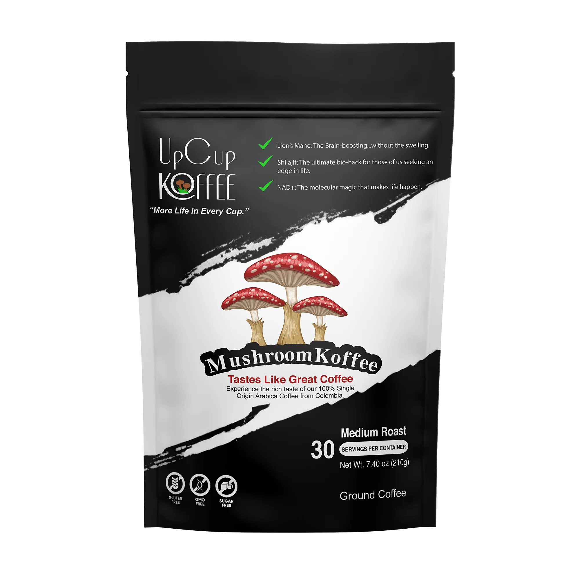 Mushroom Coffee UpCup Koffee - Ground Mushroom Coffee