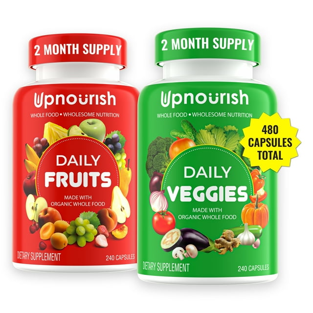 UpNourish Organic Fruits & Veggies Supplement Digestive Veggie