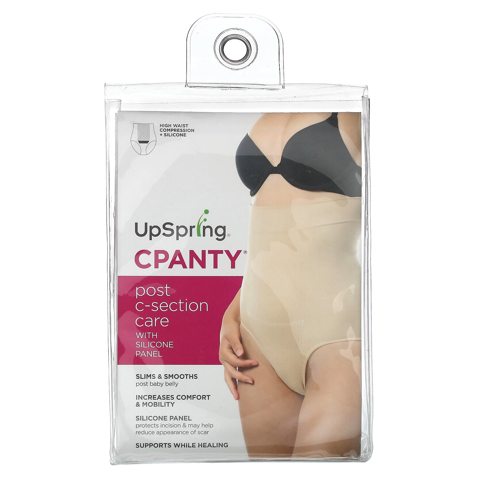 UpSpring C-Panty 1X-2X High Waist C-Section Recovery Nude Panties 