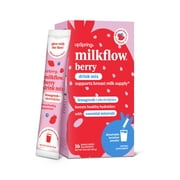 مسحوق مزيج مشروب التوت من UpSpring Milkflow، مع الحلبة + الإلكتروليتات، 16 قطعة