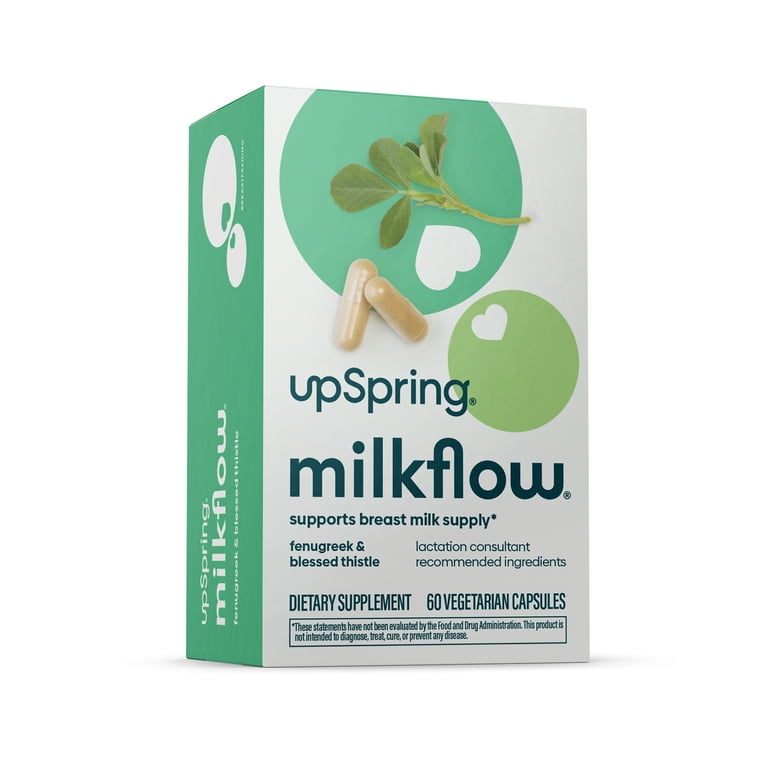UpSpring Milkflow Breastfeeding Supplement, Lactation Support Capsules, 60  Ct 