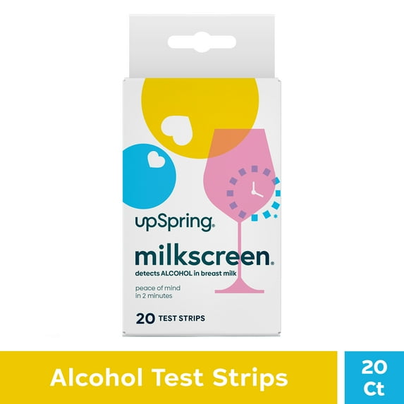 UpSpring Milkscreen Alcohol Detection Test Strips for Breastfeeding, Results in 2 Minutes, 20 Count