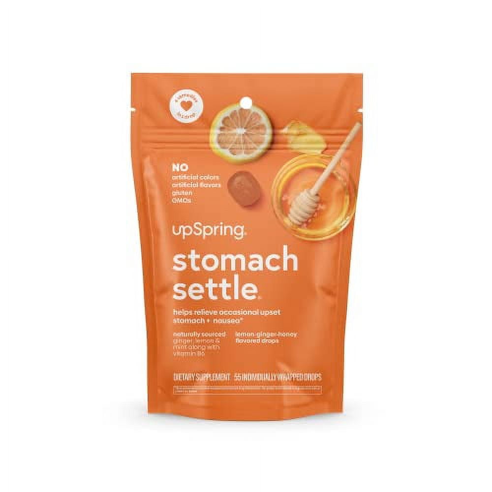 UpSpring Stomach Settle Drops for Occasional Nausea Relief and Morning Sickness with Ginger