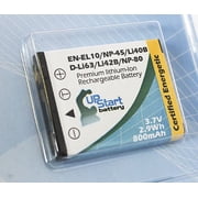 UpStart Battery Casio Exilim EX-ZS6PK Battery - Replacement for Casio NP-80, NP-82 Digital Camera Battery 800mAh, 3.7V, Lithium-Ion