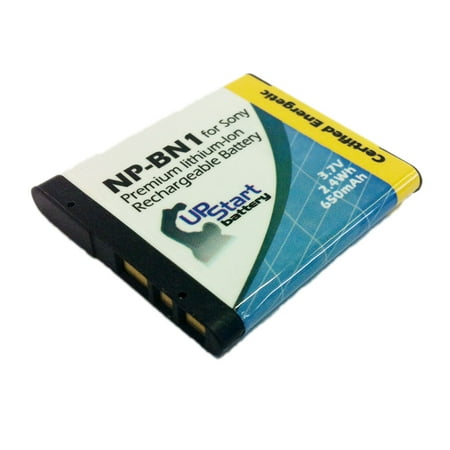 UpStart Battery Sony Cybershot DSC-W610S Battery - Replacement for Sony NP-BN1 Digital Camera Battery (650mAh, 3.7V, Lithium-Ion)