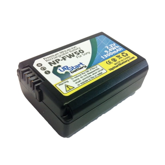 UpStart Battery Sony SLT-A37K Battery - Replacement for Sony NP-FW50 Digital Camera Battery (1300mAh, 7.2V Lithium-Ion)