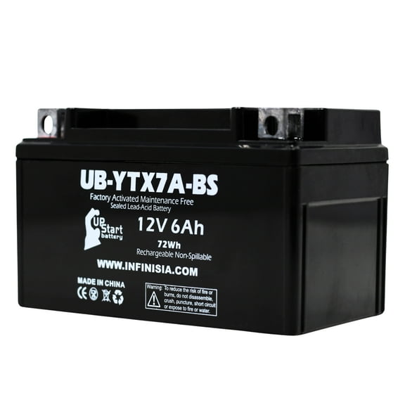 UpStart Battery UB-YTX7A-BS Replacement for Champion 3500 Dual Fuel Generator 12V 6AH - Sealed Lead Acid AGM SLA Maintenance Fee