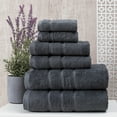 thumbnail image 1 of UpThrone Bath Towel Set of 6 - Cotton Hotel Bathroom Towels, Dark Grey, 1 of 9
