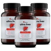 UpWellness Ultra Liver Supplement for Liver Care & Support and Gallbladder Support - TMG & NAC Milk Thistle - Liver Cleanse Detox & Repair - 3 Pack