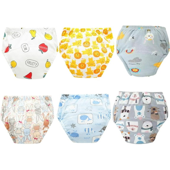 Upairy Training Pants for Boys Girls, Up Airy Absorbent Potty Training Underwear for Toddler, Waterproof Comfortable (6pcsB,Small)