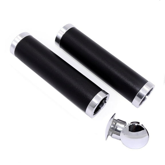 Upanbike Bike Handlebar Grips Microfiber Leather 22.2mm Lock-on Bike Grips Black