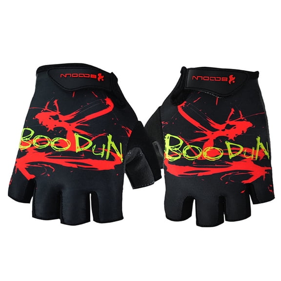 Upanbike Cycling Bike Gloves Motorcycle Shockproof Outdoor Sports Short Half Finger Gloves for Men Women,Black XL