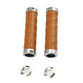 thumbnail image 1 of Upanbike Mountain Bike Grips Lock on Synthetic Leather Bicycle Handlebar Grips Khaki, 1 of 6