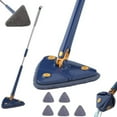 thumbnail image 1 of Upattend Mop, 360 Rotatable Adjustable Cleaning Mops, Ceiling Cleaner Wall Cleaning Dust with Extendable Long Handle, Automatic Wringing Spin Floor, Triangle Swab for Walls and Floor (Blue), 1 of 7