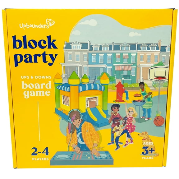 Upbounders Block Party Board Game - An Ups and Downs Preschool Game, Ages 3-9
