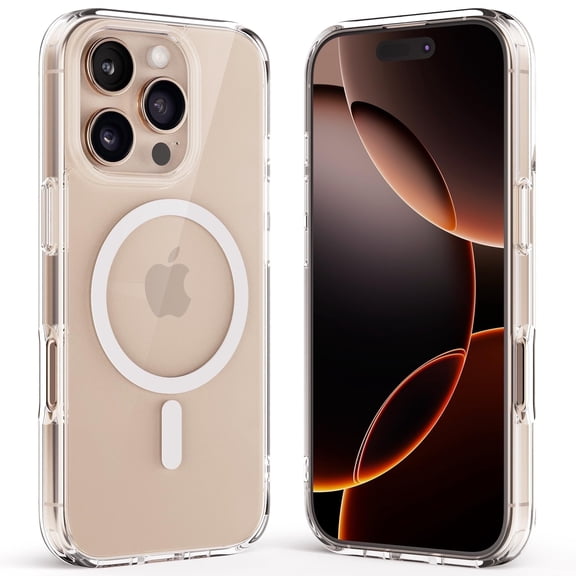 Upcommon Crystal Fit Clear Case for iPhone 16 Pro, MagSafe Compatible, Anti Yellowing, Slim Protective Cover