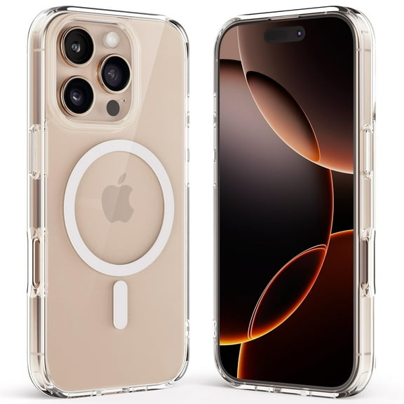 Upcommon Crystal Fit Clear Case for iPhone 16 Pro, MagSafe Compatible, Anti Yellowing, Slim Protective Cover