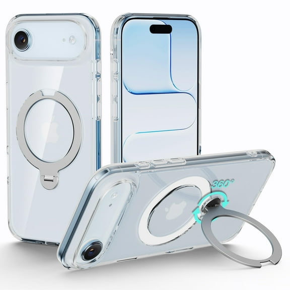 Upcommon Flex Stand Case for iPhone Air, 360° Rotatable Kickstand, MagSafe Compatible, Slim Protective Cover, Shockproof, Clear