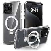 Upcommon Flex Stand Magnetic Case for iPhone 15 Pro Max, Built-in Kickstand, MagSafe Compatible, Anti Yellowing, Slim Protective Cover – Clear