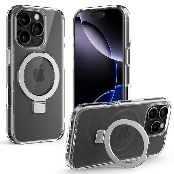 Upcommon Flex Stand Magnetic Case for [ iPhone 16 Pro Max ] Built-in Kickstand, MagSafe Compatible, Anti Yellowing, Slim Protective Cover Shockproof – Clear