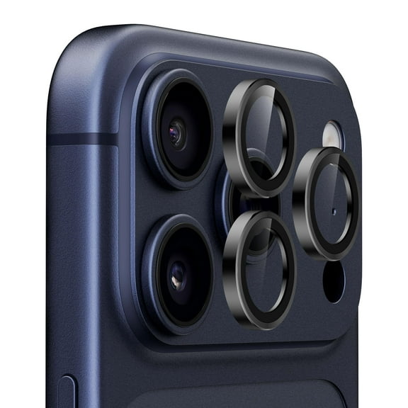 Upcommon UARMOR Camera Lens Protector for iPhone 17 Pro & Pro Max, 9H Tempered Glass, HD Clear, Easy Installation Kit - Black