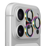 Upcommon UARMOR Camera Lens Protector for iPhone 17 Pro & Pro Max, 9H Tempered Glass, HD Clear, Easy Installation Kit - Rainbow