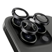 Upcommon UARMOR Camera Lens Protector for [iPhone 16 Pro & 16 Pro Max] 9H Tempered Glass & Aluminum Cover, HD Clear, Easy Installation Kit, Case Friendly, Anti Scratch, Shatterproof [ Black ]