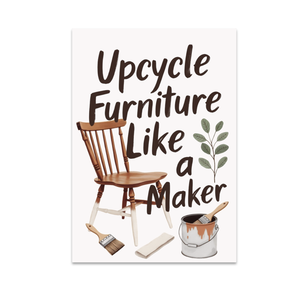Upcycle Furniture Like a Maker - DIY Enthusiast - 13x19 Poster Print