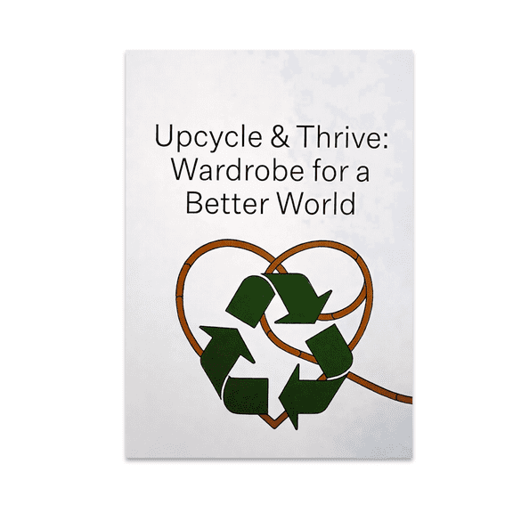 Upcycle & Thrive Sustainable Wardrobe Art - Eco-Conscious Decor Enthusiast - 13x19 Poster Print