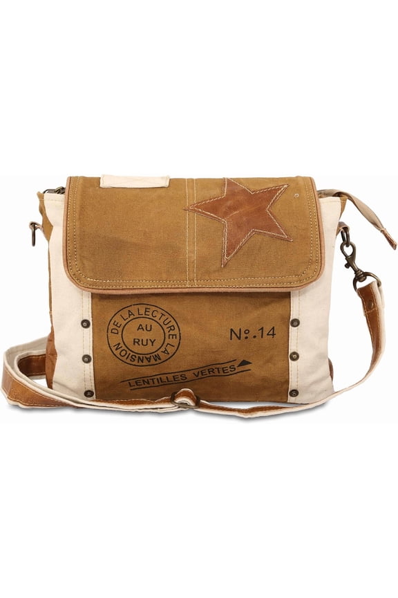 Upcycled Large Canvas Crossbody/ Bag for women with removable strap canvas tote boho handbag | Upcycled, Large, removable strap