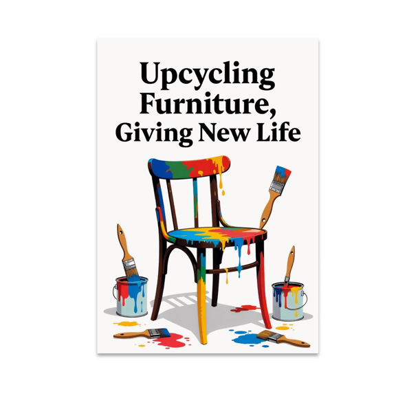 Upcycling Furniture Decor - Eco-Friendly Enthusiast - 13x19 Poster Print