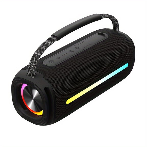 50W Wireless Speaker - Compact And IPX6 Speakers, Delivering Strong Sound And Rich Bass, Compatible with U Disk/Tf Card Playback, FM Radio Functionality with LED Lights, Ideal for Parties And Camping