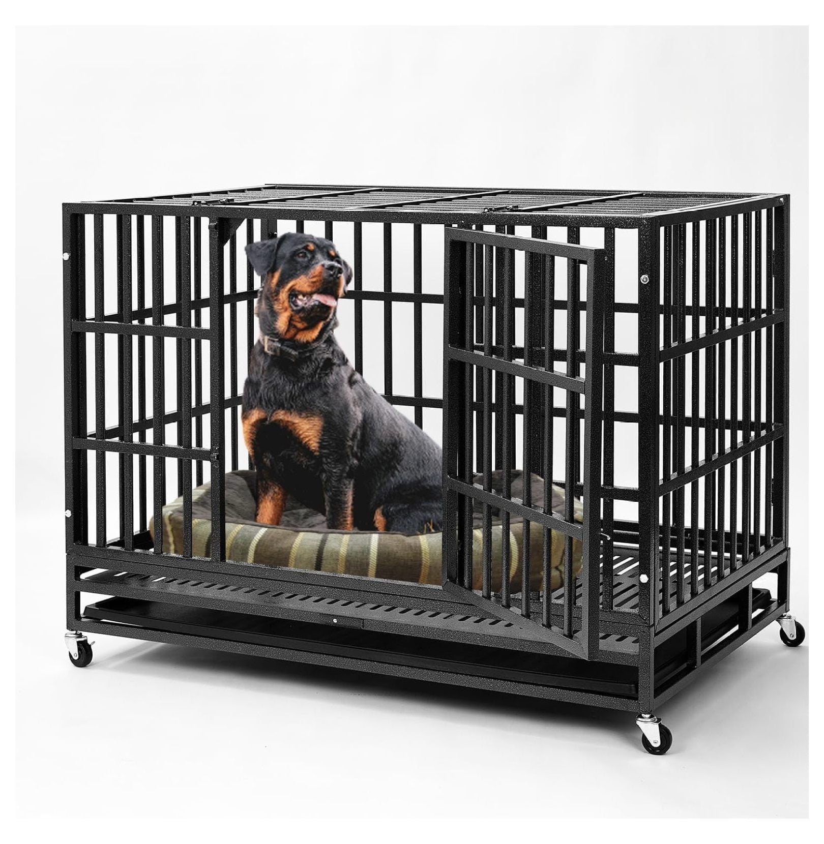 Update Inch Heavy Duty Indestructible Dog Crate Steel Escape Proof