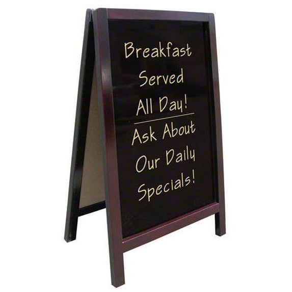 Update International ASIGN-2034 2-Sided Wood A-Frame Write-On Boards,20 by 3inch