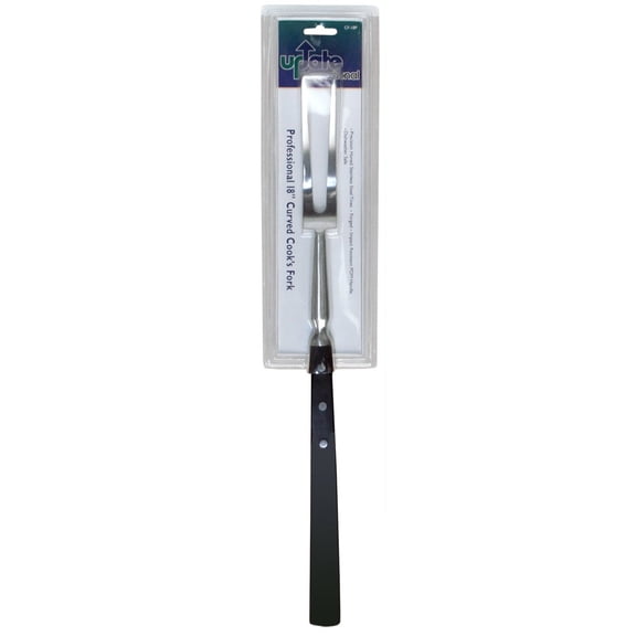 Update International CF-18P 18" Cook's Fork, AISI 420 Stainless Steel POM Handle