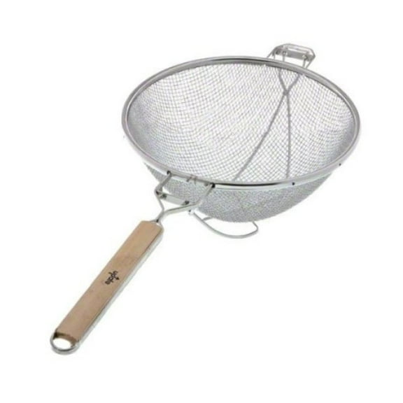 Update International Fine Reinforced Double Mesh Stainless Steel Strainer, 10-1/4" Diameter