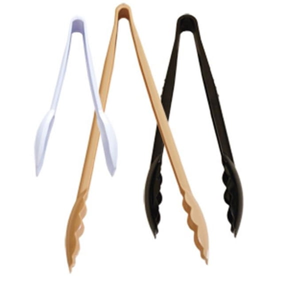 Update International PCT-9CL Utility Tong, 9", Scalloped, Polycarbonate, Clear