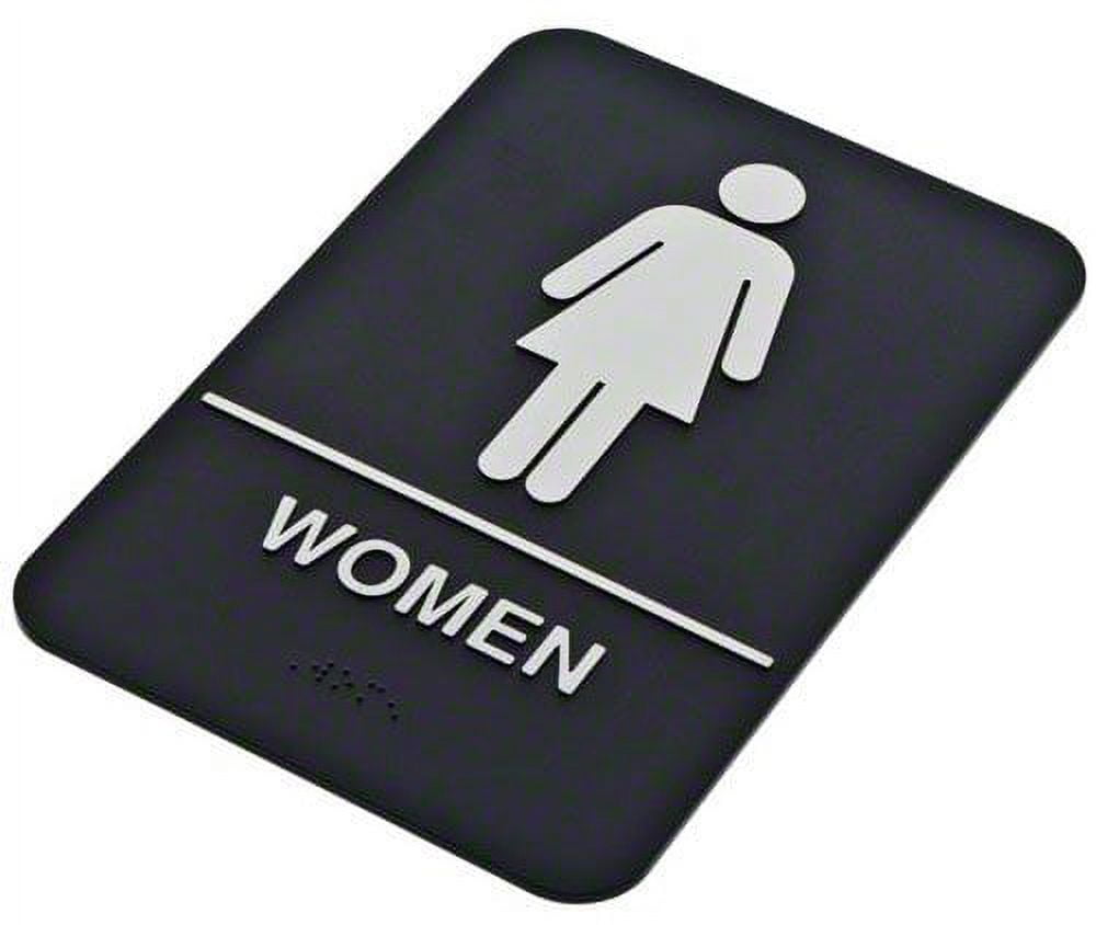 Update International Self Adhesive Braille Women Sign