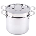thumbnail image 2 of Update International 20 Qt Aluminum Pasta Cooker Pot With Insert - Commercial Style For Batch Cooking 2 of 10