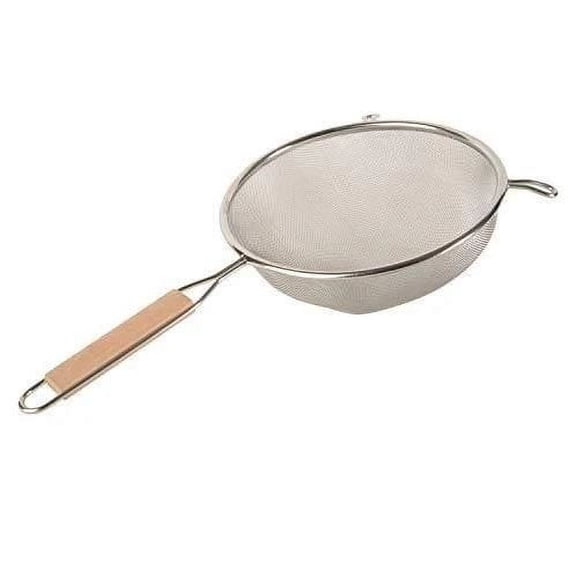 Update International Stainless Steel Double Medium Mesh Strainer, 8" Diameter