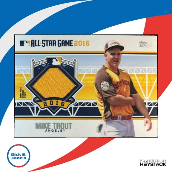 Excellent Topps Update Mike Trout All Star Stitches ASTIT-MTR Los Angeles Angels Baseball Card