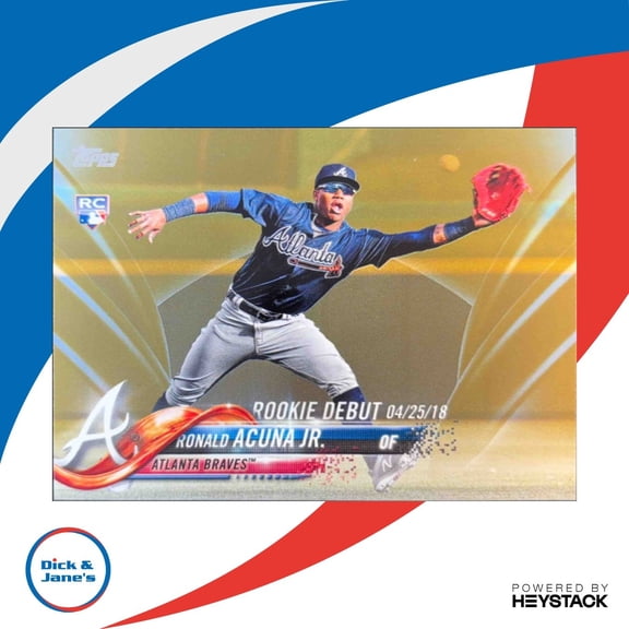 Update Ronald Acuna Jr. #US252 Base Gold Atlanta Braves MLB Baseball Trading Card