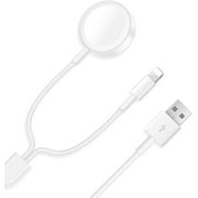 Update Version Smart Watch Charger Wireless USB 3.9 ft/1.2 m Charging Cable for Watch Series SE/8/7/6/5/4/3/2/1 & Phone 14/13/12/11/Pro/Max/XR/XS/XS Max/X&Pad Series