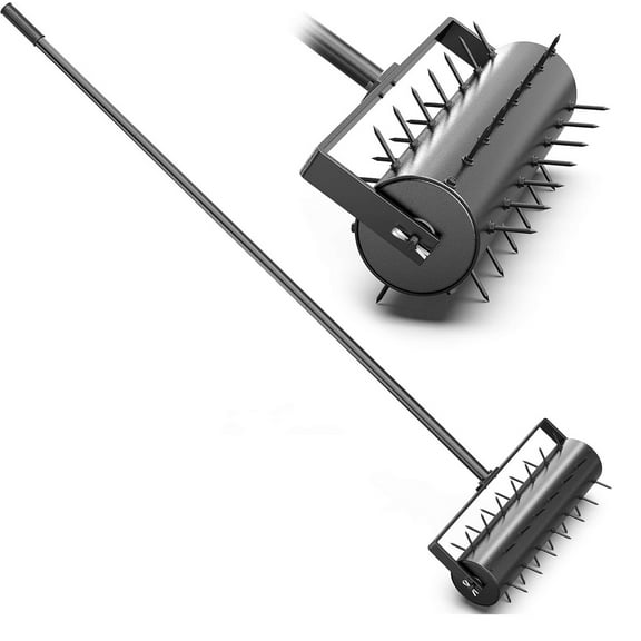 evtmag 18-inch Rolling Lawn Aerator Garden Tools for Aeration and Soil Health