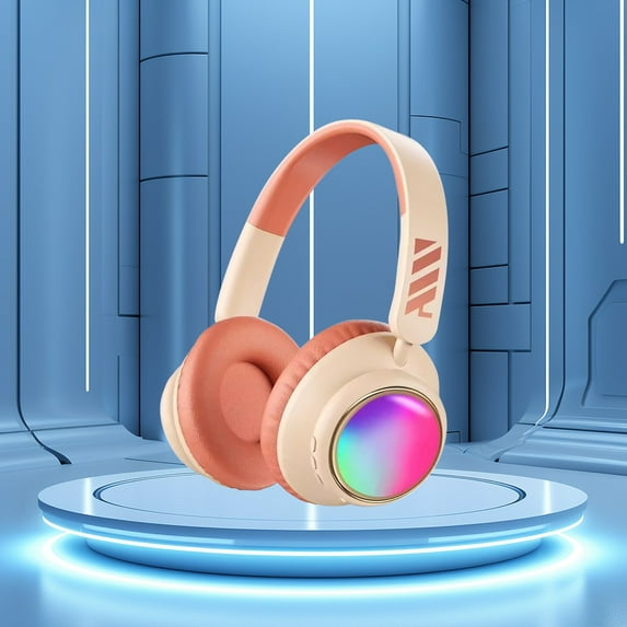 [Updated Bluetooth Headphones Over Ear, 65 Hours Playtime Wireless Headphones with Microphone,Foldable Lightweight Headset with Deep Bass,HiFi Stereo Sound for Travel Work Cellphone,Orange