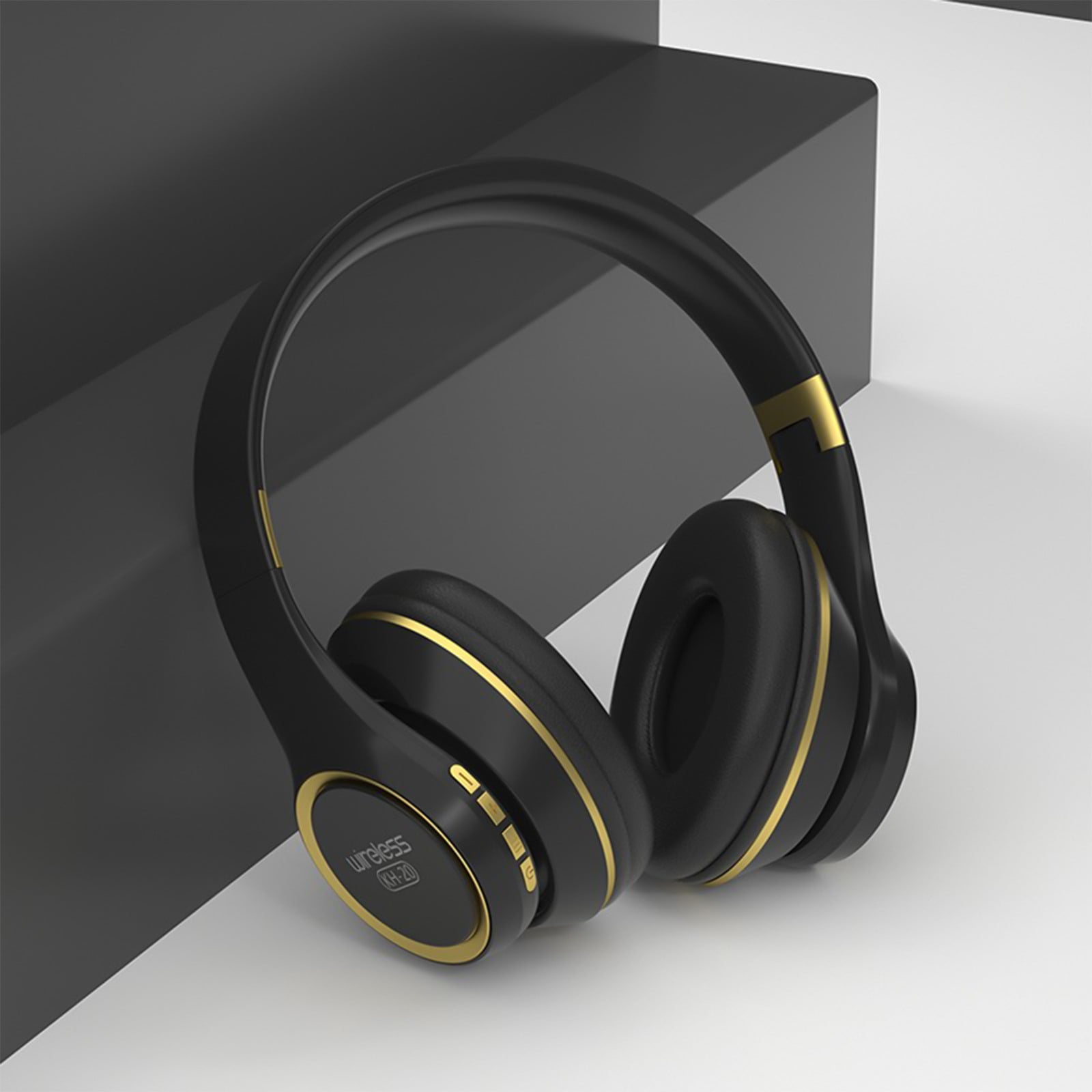 [Updated Bluetooth Headphones Over Ear, 65 Hours Playtime Wireless Headphones with Microphone,Foldable Lightweight Headset with Deep Bass,HiFi Stereo Sound for Travel Work Cellphone - Black
