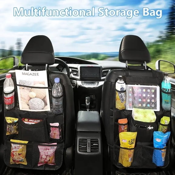 [Updated Car Organizer] 2025 Updated Car Front Seat Organizer | US Quality, Multi-Compartment Storage for Tablets, Laptops, Water Bottles, Fashion Glasses - Fit for All Vehicles,