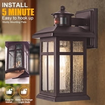 Updated Dusk to  Porch Light, Exterior Light Fixtures Wall Mount Oil Rubbed Bronze, Porch Lights Dusk  Bronze, with E26 Sockets & Tempered Glass, Dusk till  Outdoor Lighting Fixture