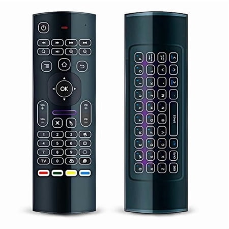 MX3 Pro 2.4G Remote with Backlit Mini Wireless Keyboard Mouse Air Control for Android Smart TV Box IPTV HTPC Mini PC Compatible with Windows iOS MAC Linux