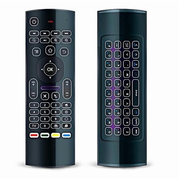 MX3 Pro 2.4G Remote with Backlit Mini Wireless Keyboard Mouse Air Control for Android Smart TV Box IPTV HTPC Mini PC Compatible with Windows iOS MAC Linux